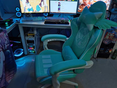 Mint Green Asian Goddess Computer Chair