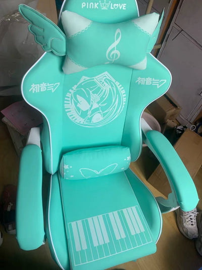 Mint Green Asian Goddess Computer Chair
